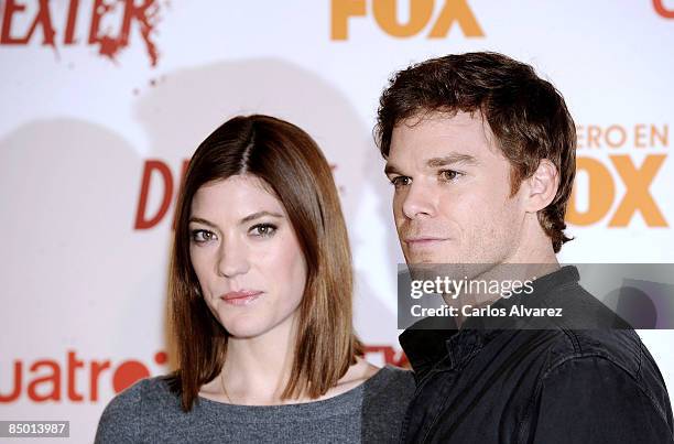 Michael C Hall Jennifer Carpenter Present Dexter New Season Photos and
