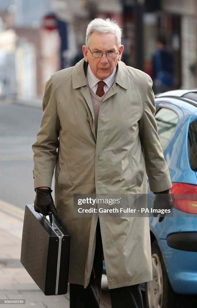 Gordon Ridout Former Anglican priest Canon Gordon Rideout arrives at Lewes Crown ...