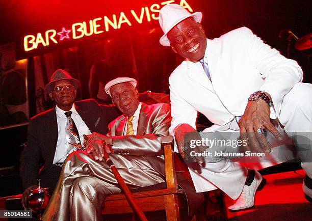 Guillermo Rubalcaba, Reynaldo Creagh and Gilberto 'Papi' Oviedo La Portilla , members of the legendary Cuban music band 'Buena Vista Social Club'...