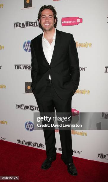 Actor Zachary Levi attends the Fox Searchlight official "Slumdog Millionaire"/"The Wrestler" post Oscar party at ONE Sunset on February 22, 2009 in...