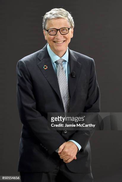 Bill & Melinda Gates Foundation co-founder Bill Gates speaks speaks at Goalkeepers 2017, at Jazz at Lincoln Center on September 20, 2017 in New York...