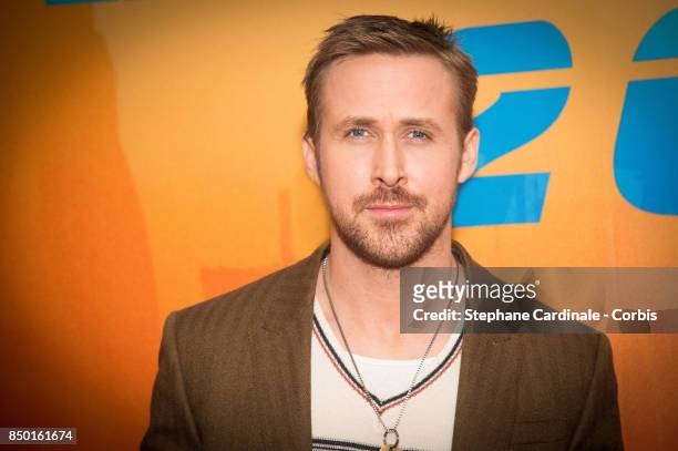 Actor Ryan Gosling attends the "Blade Runner 2049" Photocall at Hotel Le Bristol on September 20, 2017 in Paris, France.