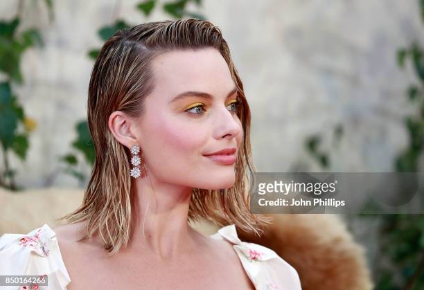 Margot Robbie attends the 'Goodbye Christopher Robin' World Premiere held at Odeon Leicester Square on September 20, 2017 in London, England.