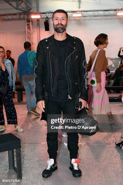 Designer Marcelo Burlon attends the N.21 show during Milan Fashion Week Spring/Summer 2018 on September 20, 2017 in Milan, Italy.