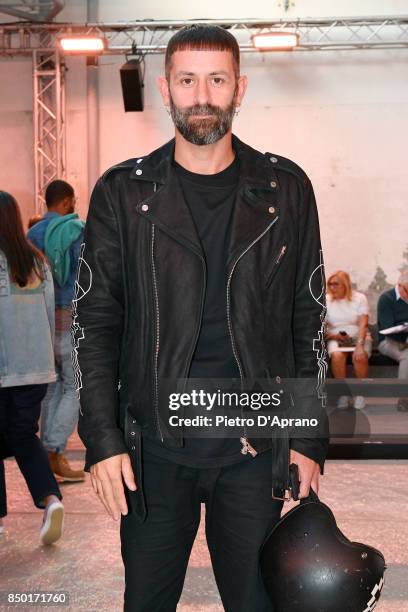 Designer Marcelo Burlon attends the N.21 show during Milan Fashion Week Spring/Summer 2018 on September 20, 2017 in Milan, Italy.