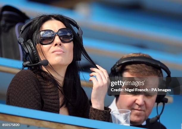 Sky Sports News presenter and Brentford fan Natalie Sawyer in the stands