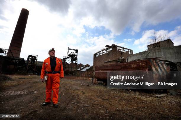 John Kane former miner and now guide, at the National Mining Museum for Scotland at the Lady Victoria Colliery in Newtongrange, stands at the old...