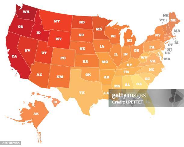 美國地圖 - southern usa 幅插畫檔、美工圖案、卡通及圖標