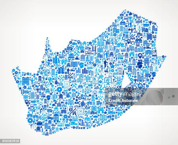 south africa construction industry vector icon pattern - housing development south africa stock illustrations