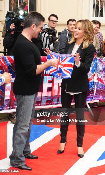 Simon Cowell and Amanda Holden arrive at a Britain's Got Talent Q&A at the ICA in London.