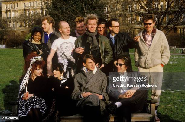 Photo of MADNESS and Paul WELLER and Paul COOK and STYLE COUNCIL; Paul Weller, Madness, Strawberry Switchblade, Paul Cook, DC Lee