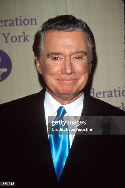 Host Regis Philbin smiles for a picture February10, 2000 at the UJA luncheon at the Waldorf Astoria in New York City.