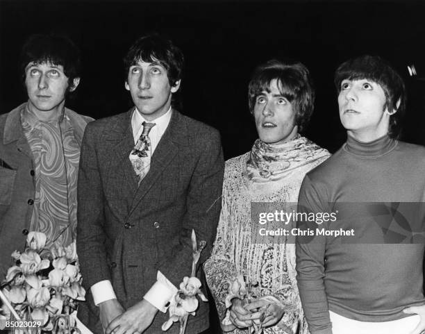 Photo of The Who; L-R: John Entwistle, Pete Townshend, Roger Daltrey, Keith Moon - posed, group shot