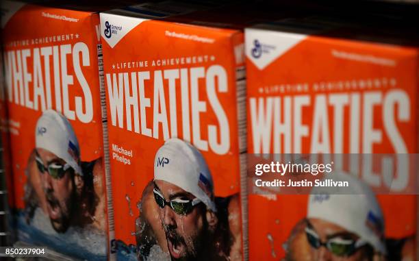 Boxes of General Mills' Wheaties are displayed at Scotty's Market on September 20, 2017 in San Rafael, California. General Mills reported a lower...