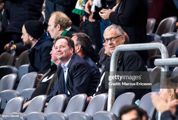 Lars Lagerbaeck, national coach of Norway during the Allsvenskan match between Hammarby IF and IFK Goteborg at Tele2 Arena on September 20, 2017 in...