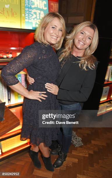 Mika Simmons and Tina Hobley attend the launch of new book "Journey By Design" by Katharine Pooley at Maison Assouline on September 20, 2017 in...