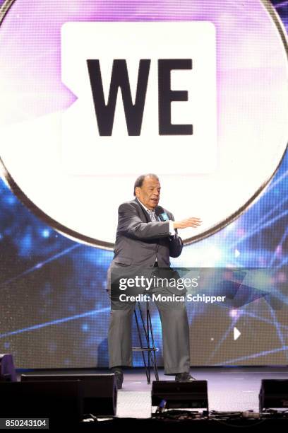 Ambassador Andrew Young speaks on stage at the WE Day UN at The Theater at Madison Square Garden on September 20, 2017 in New York City.