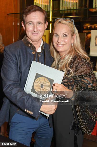 Tim Gosling and Katharine Pooley attend the launch of new book "Journey By Design" by Katharine Pooley at Maison Assouline on September 20, 2017 in...