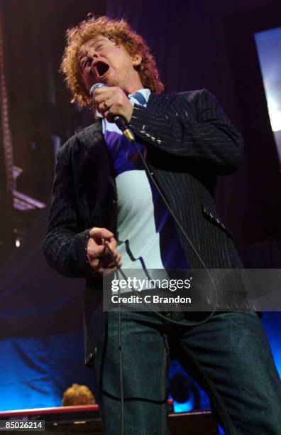 Photo of Mick HUCKNALL and SIMPLY RED, Mick Hucknall performing live on stage