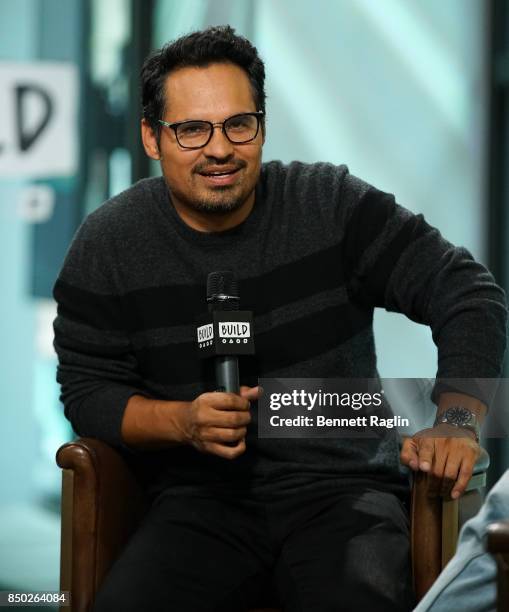 Actor Michael Pena visits Build to discuss the "The Lego Ninjago Movie" at Build Studio on September 20, 2017 in New York City.