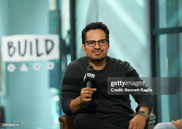 Actor Michael Pena visits Build to discuss the "The Lego Ninjago Movie" at Build Studio on September 20, 2017 in New York City.