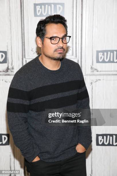 Actor Michael Pena visits Build to discuss the "The Lego Ninjago Movie" at Build Studio on September 20, 2017 in New York City.