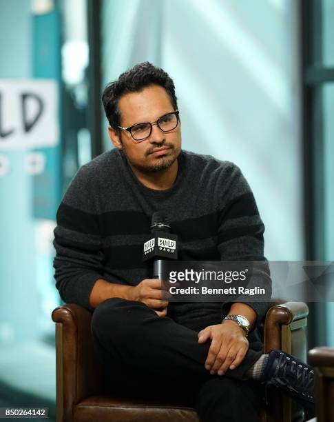 Actor Michael Pena visits Build to discuss the "The Lego Ninjago Movie" at Build Studio on September 20, 2017 in New York City.