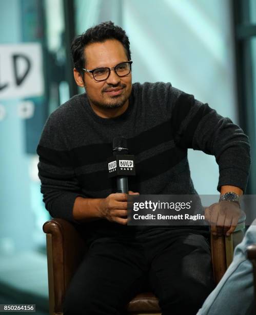 Actor Michael Pena visits Build to discuss the "The Lego Ninjago Movie" at Build Studio on September 20, 2017 in New York City.