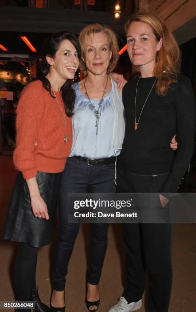 Director Natalie Abrahami, Juliet Stevenson and Carrie Cracknell attend the press night after party for "Wings" at The Young Vic on September 20,...