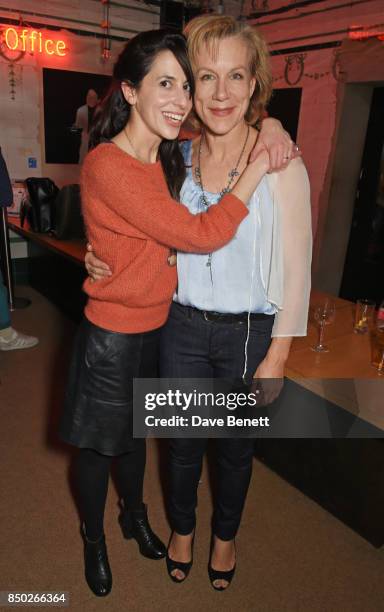 Director Natalie Abrahami and cast member Juliet Stevenson attend the press night after party for "Wings" at The Young Vic on September 20, 2017 in...