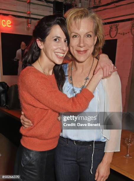 Director Natalie Abrahami and cast member Juliet Stevenson attend the press night after party for "Wings" at The Young Vic on September 20, 2017 in...
