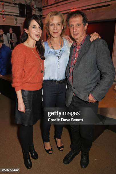 Natalie Abraham, cast member Juliet Stevenson and David Lan, Artistic Director of The Young Vic, attend the press night after party for "Wings" at...