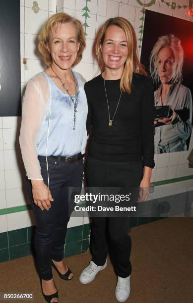 Cast member Juliet Stevenson and Carrie Cracknell attend the press night after party for "Wings" at The Young Vic on September 20, 2017 in London,...