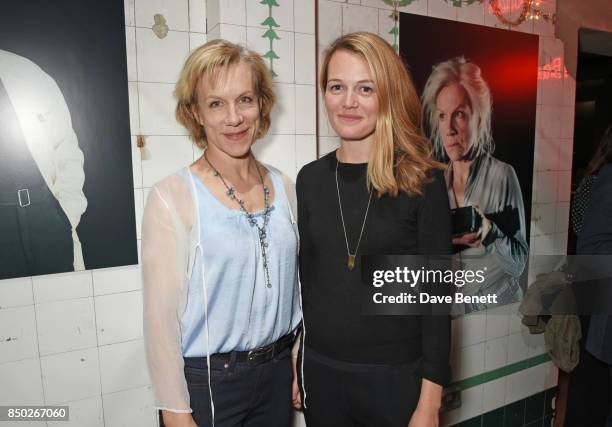 Cast member Juliet Stevenson and Carrie Cracknell attend the press night after party for "Wings" at The Young Vic on September 20, 2017 in London,...