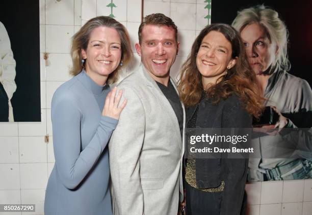 Cast members Emily Wachter, Richard James-Neale and Emily Mytton attend the press night after party for "Wings" at The Young Vic on September 20,...