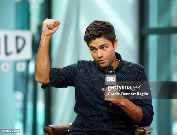 Actor Adrian Grenier visits Build to discuss his nonprofit organization Lonely Whale Foundation at Build Studio on September 20, 2017 in New York...