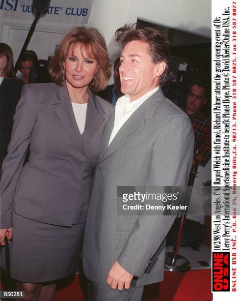 West Los Angeles, CA. Raquel Welch with fiance, Richard Palmer attend the grand opening event of Dr. Leroy Perry's International Sportsmedicine...