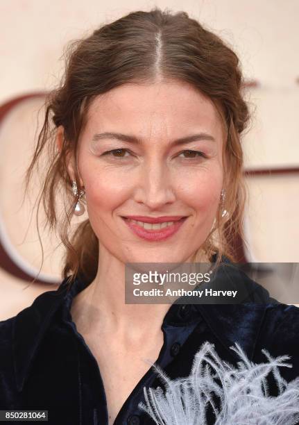 Kelly Macdonald attends the 'Goodbye Christopher Robin' World Premiere held at Odeon Leicester Square on September 20, 2017 in London, England.