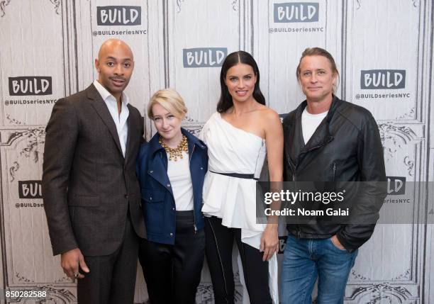 Sir John, Sara Brown, Adriana Lima and Russell James visit Build Series to discuss "American Beauty Star" at Build Studio on September 20, 2017 in...