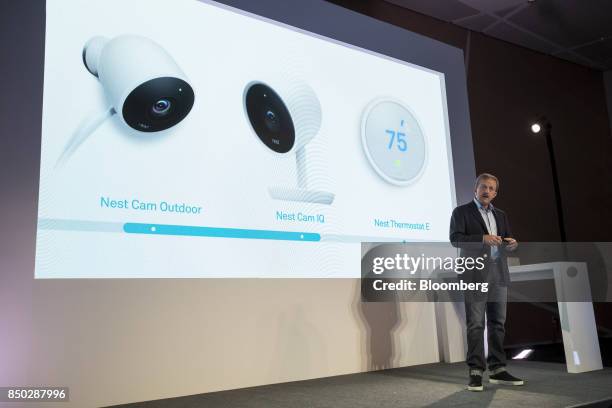 Marwan Fawaz, chief executive officer of Nest Labs Inc., speaks during an event in San Francisco, California, U.S., on Wednesday, Sept. 20, 2017....