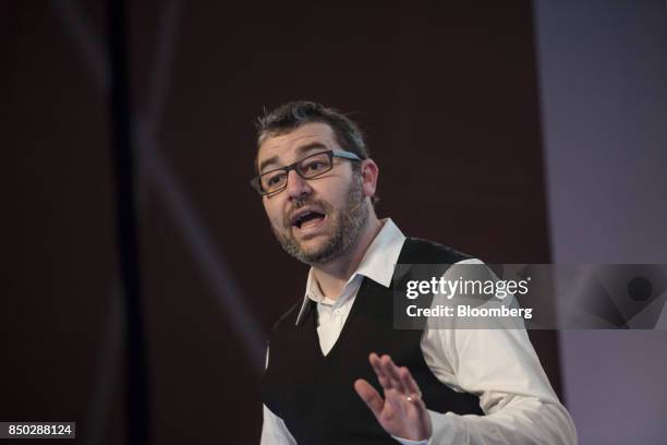 Matt Rogers, co-founder and vice president of engineering at Nest Labs Inc., speaks during an event in San Francisco, California, U.S., on Wednesday,...