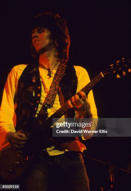 Photo of Keith RICHARDS, performing live onstage with the Ron Wood Band