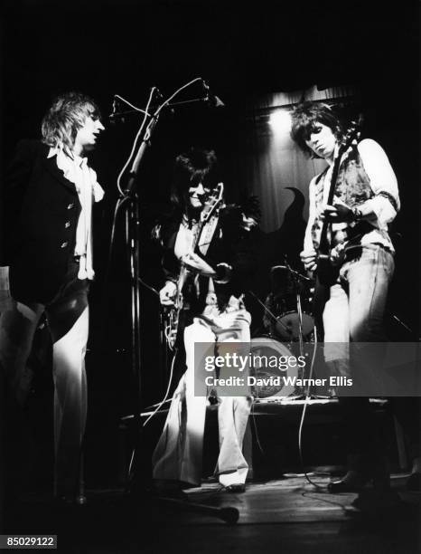 Photo of Rod Stewart, Ronnie Wood & Keith Richards, Rod Stewart, Ron Wood , Keith Richards performing live onstage with the Ron Wood Band