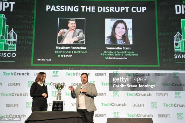 TechCrunch Director of Special Projects and Battlefield Editor Samantha Stein and TechCrunch Editor-in-Chief Matthew Panzarino present the Startup...