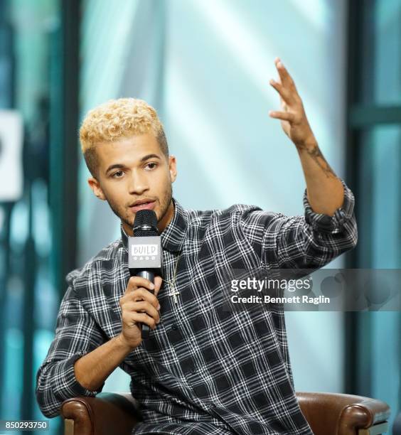 Recording artist Jordan Fisher discusses The 25th Season Of "Dancing With The Stars at Build Studio on September 20, 2017 in New York City.