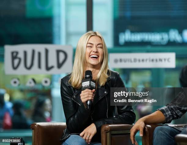 Dancer Lindsay Arnold discusses The 25th Season Of "Dancing With The Stars at Build Studio on September 20, 2017 in New York City.