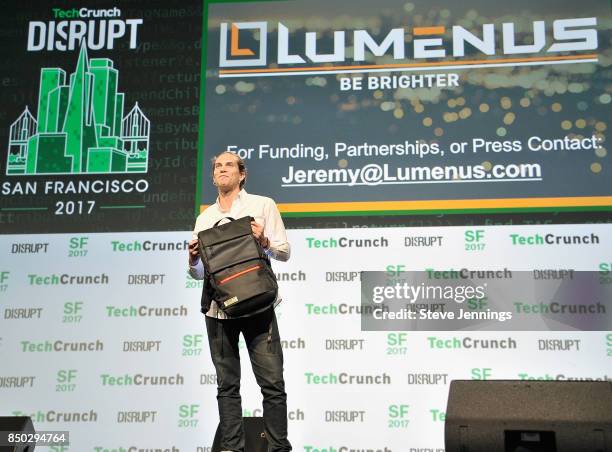 Lumenus Founder Jeremy Wall speaks onstage during TechCrunch Disrupt SF 2017 at Pier 48 on September 20, 2017 in San Francisco, California.