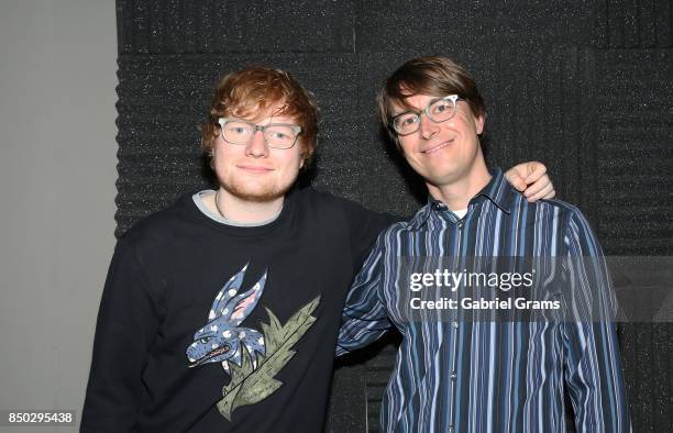 Ed Sheeran and Justin Roberts appear at the Recording Academy Chicago Chapter Up Close & Personal with Ed Sheeran on September 14, 2017 in Chicago,...