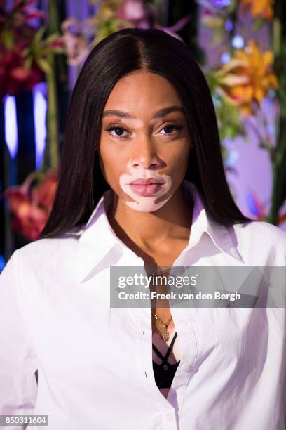 Winnie Harlow attends the launch of Kimpton De Witt Amsterdam, Kimpton Hotels & Restaurants' debut in Europe, on September 20, 2017 in Amsterdam The...