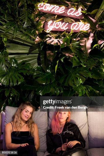 Chelsea Leyland and Model Mary Charteris attend the launch of Kimpton De Witt Amsterdam, Kimpton Hotels & Restaurants' debut in Europe, on September...